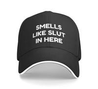 KWQDOZF Cappellino da Baseball da Uomo con Scritta Puzza di sgualdrina Qui Dentro