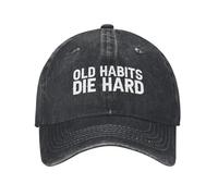 KWQDOZF Cappellino da Baseball da Uomo Old Habits Die Hard