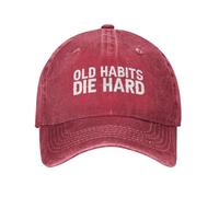 KWQDOZF Cappellino da Baseball da Uomo Old Habits Die Hard