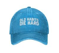 KWQDOZF Cappellino da Baseball da Uomo Old Habits Die Hard