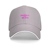 KWQDOZF Cappellino da Baseball Daddy's Little Slut da Uomo e da Donna, Regolabile, con Visiera, Stile Sandwich, da Golf