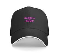 KWQDOZF Cappellino da Baseball Daddy's Little Slut da Uomo e da Donna, Regolabile, con Visiera, Stile Sandwich, da Golf