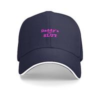 KWQDOZF Cappellino da Baseball Daddy's Little Slut da Uomo e da Donna, Regolabile, con Visiera, Stile Sandwich, da Golf