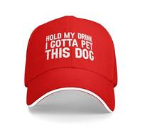 KWQDOZF Cappellino da Baseball per Uomo Hold My Drink I Gotta Pet This Dog