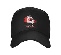 KWQDOZF Cappellino da Baseball Regolabile con Bandiera Canadese e Mappa del Canada, Ideale per Uomo e Donna.