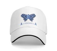 KWQDOZF Cappellino da Baseball Regolabile per Uomo e Donna con Motivo Floreale e Farfalla, per sensibilizzare Contro Gli abusi sui Mi