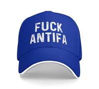 KWQDOZF Cappellino da Baseball Regolabile, Unisex, con Scritta Fanculo Antifa