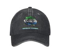 KWQDOZF Cappellino da Baseball Vintage Lavato con Bandiera della Sierra Leone per Uomo e Donna, Classico Cappello da Camionista regol