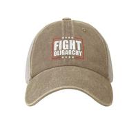 KWQDOZF Cappellino da Golf con Retro in Rete di Jeans e Scritta Lotta all'oligarchia di Bernie Sanders, per difendere la democrazia