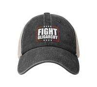 KWQDOZF Cappellino da Golf con Retro in Rete di Jeans e Scritta Lotta all'oligarchia di Bernie Sanders, per difendere la democrazia