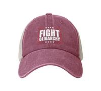 KWQDOZF Cappellino da Golf con Retro in Rete di Jeans e Scritta Lotta all'oligarchia di Bernie Sanders, per difendere la democrazia