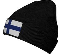 KWQDOZF Cappello a Cuffia con Bandiera della Finlandia per Uomo e Donna, Morbido e Caldo Berretto con Teschio in Maglia, Cappello Invernale da Sci
