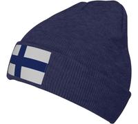 KWQDOZF Cappello a Cuffia con Bandiera della Finlandia per Uomo e Donna, Morbido e Caldo Berretto con Teschio in Maglia, Cappello Invernale da Sci