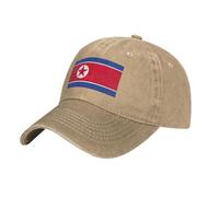 KWQDOZF Cappello da Baseball con Bandiera di Koera North per Uomo e Donna, Regolabile, Nero