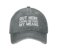 KWQDOZF Cappello da Baseball da Uomo out Here Living Beyond My Means