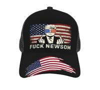 KWQDOZF Cappello da Baseball in Rete Anti-Gavin-Newsom, fanculo Newsom, Nero