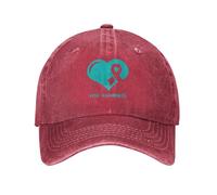 KWQDOZF Cappello da Baseball per Il Mese della consapevolezza del Disturbo da Stress Post-traumatico, Cappellino da Cowboy, Cappello
