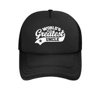 KWQDOZF Cappello da Baseball Unisex World's Greatest Uncle Nero Regolabile