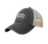 KWQDOZF Cappello da Camionista It's all About Jesus di Charlie Kirk, Cappelli da Camionista Divertenti, Cappellino da Baseball Dive