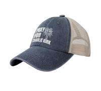 KWQDOZF Cappello da Camionista Pray for Charlie Kirk, Dio benedica Charlie 1993-2025, Berretto da Baseball Regolabile in Rete da cowb