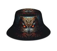 KWQDOZF Cappello da Pescatore Reversibile con Immagine del Gufo Twin Peaks - Copricapo di Protezione Unisex per Il Campeggio e Le attività all'aperto