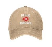 KWQDOZF Cappello Fuck Israel Free Palestine Anti Israel per Uomo e Donna, Nero
