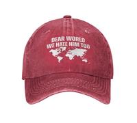 KWQDOZF Caro Mondo, Anche Noi Lo odiamo Cappelli Stop Tariffs War Retro cap Hat