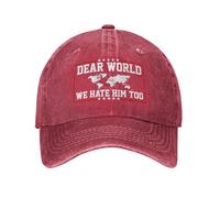 KWQDOZF Caro Mondo, Anche Noi Lo odiamo Cappelli Stop Tariffs War Retro cap Hat