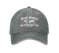 KWQDOZF Caro Mondo, Anche Noi Lo odiamo Cappelli Stop Tariffs War Retro cap Hat