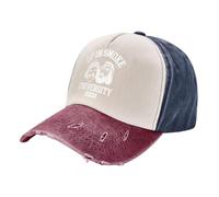 KWQDOZF Cheech And Chong University, Cappellini da Baseball in Denim - Cappellini da Camionista Vintage Rosso Scuro