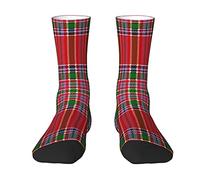 KWQDOZF Clan Macbean Tartan Clan Macalister Tartan Calzini da uomo e da donna, Tartan scozzese Novità Moda Casual Calzino a tubo Atletico Spor
