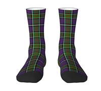 KWQDOZF Clan Macdonald di Ranald Tartan Clan Macfarlane Tartan Plaid da uomo e da donna Calzini da squadra, Tartan Plaid Novità Moda Casual Crew Calzino a tubo Atleti