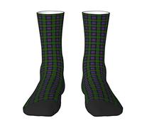 KWQDOZF Clan Macdonald Tartan Clan Macfarlane Tartan Plaid da uomo e da donna Calzini da squadra, Tartan Plaid Novità Moda Casual Crew Calzino a tubo Atleti