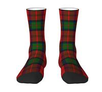 KWQDOZF Clan Macduff Tartan Plaid Clan Macfarlane Tartan Plaid Calzini da uomo e da donna, Tartan Plaid Novità Moda Casual Calzino a tubo Atleti