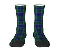 KWQDOZF Clan Wallace Tartan Plaid Clan Wood Tartan Calzini da uomo e da donna, Tartan Plaid Novità Moda Casual Calzino a tubo Sport atletici Dre