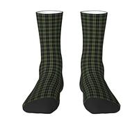 KWQDOZF Clan Webster Tartan Clan Wood Tartan Calzini da uomo e da donna, Tartan scozzese Novità Moda Casual Calzino a tubo Sport atletici Dre