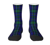 KWQDOZF Clan Weir Tartan Clan Wood Tartan Calzini da uomo e da donna, Tartan scozzese Novità Moda Casual Calzino a tubo Sport atletici Dre
