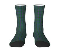 KWQDOZF Clan Wood Tartan scozzese scozzese Clan Wood Tartan Uomo e donna Calzini da squadra, Tartan Plaid Novità Moda Casual Crew Calzino a tubo Sport atletici Dre