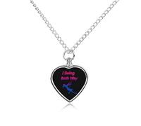 KWQDOZF Collana con ceneri di animali domestici Bisessuale, mi m in entrambi i sensi, ciondolo a forma di cuore, mini custodia per cremazione di cani e gatti, ricordo