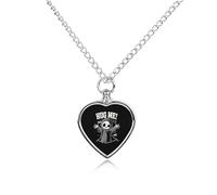 KWQDOZF Collana con ceneri di animali domestici Hug Grim Reaper, ciondolo a forma di cuore, mini custodia per cremazione di cani e gatti, ricordo