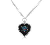 KWQDOZF Collana con ceneri di animali domestici per il giorno del pesce d'aprile, ciondolo a forma di cuore, mini custodia per cremazione di cani e gatti, ricordo