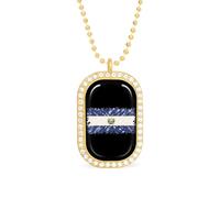 KWQDOZF Collana con ciondolo vintage con bandiera di El Salvador per donna, catena quadrata in oro argentato e diamanti.