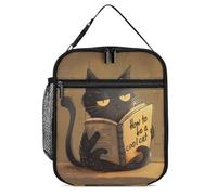 KWQDOZF Come essere un gatto cool, borsa porta pranzo portatile, riutilizzabile, a prova di perdite, isolata, per lavoro, spiaggia, picnic