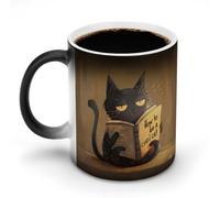KWQDOZF Come essere un gatto figo, tazze da caffè divertenti, tazze da tè che cambiano colore divertenti per uomini e donne, compleanno