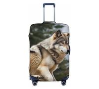 KWQDOZF Copertura per bagaglio da viaggio Snow Mountain Wild Wolf, elastica antigraffio, impermeabile, adatta a valigie da 18 a 32 pollici di piccole dimensioni
