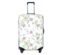 KWQDOZF Coprivaligia a bolle Fish And Fish, elastico lavabile, con fiori e viti, per proteggere i bagagli, coprivaligia da viaggio, per bambini e adulti, M