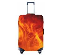 KWQDOZF Coprivaligia con motivo a fiamma rossa, protezione lavabile per valigia da viaggio in fibre altamente elastiche, adatta a valigie di piccole dimensioni