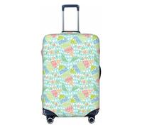 KWQDOZF Coprivaligia con motivo a mosaico di pesci, elastico, lavabile, in stile artistico in vetro, protezione per valigia da viaggio, per bambini e adulti, L