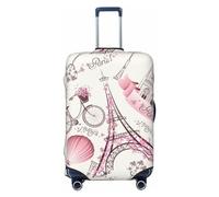 KWQDOZF Coprivaligia per bagagli Torre Eiffel di Parigi Elastico Lavabile Viaggio romantico a Parigi Coprivaligia Coprivaligia da viaggio Coprivaligia protettivo per bambini e adulti, S