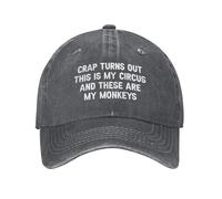 KWQDOZF Crap TurnsQuesto è Il Mio Circo e queste Sono Le Mie Scimmie - Cappello da Uomo